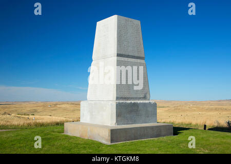 7th Cavalry Memorial, Little Bighorn Battlefield National Monument, Montana Stock Photo