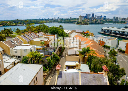 The Rocks and North Sydney, view from Henry Deane rooftop at Henry Deane, Sydney, Australia Stock Photo
