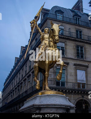 Joan of Arc on horse, monument Stock Photo