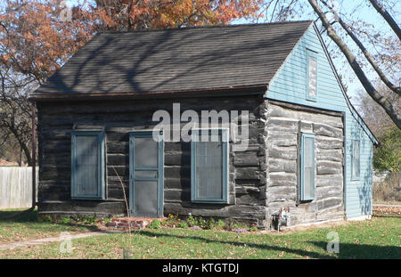 Bellevue, Nebraska log cabin from SW 1 Stock Photo