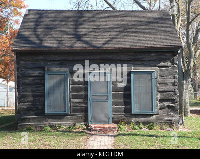 Bellevue, Nebraska log cabin from W 2 Stock Photo