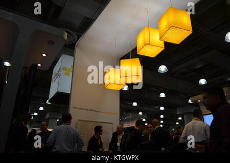 Image from the 2013 AWS Summit in New York City. The event brought together tech professionals to discuss cloud computing, networking, and related topics. Stock Photo