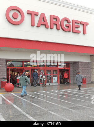 The Target retail store in Willoughby, Ohio, USA attracts last minute holiday shoppers on December 23, 2017, during inclement weather Stock Photo