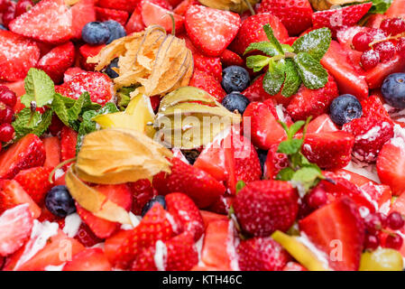 Background of assorted fresh berries Stock Photo
