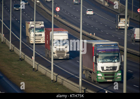 Expressway S6 called Obwodnica Trojmiasta (Tricity Beltway) in Gdansk, Poland. 20 December 2017  © Wojciech Strozyk / Alamy Stock Photo Stock Photo