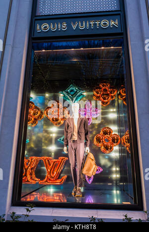 Louis Vuitton Fashion Luxury Store Windows In Champs Elysees In Paris  France Stock Photo - Download Image Now - iStock