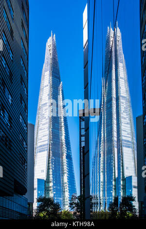 The Shard building behind More London Riverside in the Borough of Southwark, London, England, U.K. Stock Photo