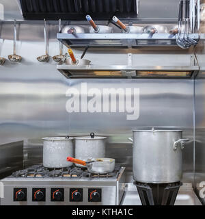 Professional kitchen in a restaurant Stock Photo