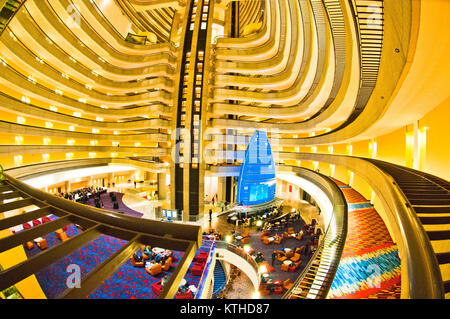 Inside Marriott Hotel , Atlanta ,capital of Georgia, USA Stock Photo