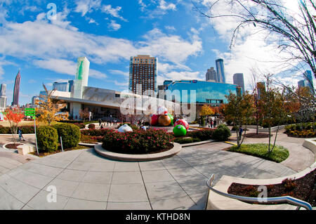 Pemberton place, home of word Coca-Cola and Georgia Aquarium  Atlanta, Georgia, USA Stock Photo