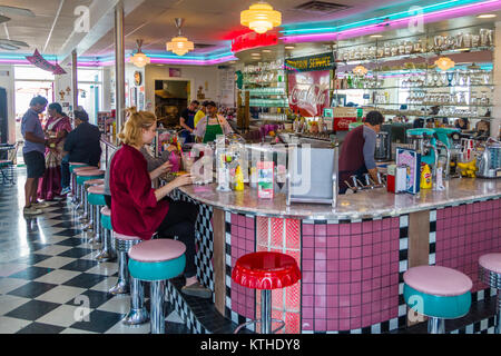 Fifties diner in the Victorian Seaport & Arts Community of  Port Townsend on the Olympic Peninsula in Washington, United States Stock Photo
