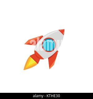 Cartoon rocket space ship Stock Vector