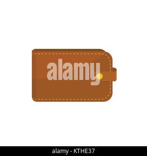 Leather wallet illustration Stock Vector