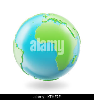 3d world globe isolated on white Stock Photo - Alamy