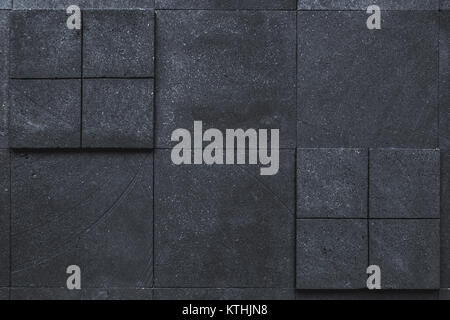 Black stone wall background Stock Photo