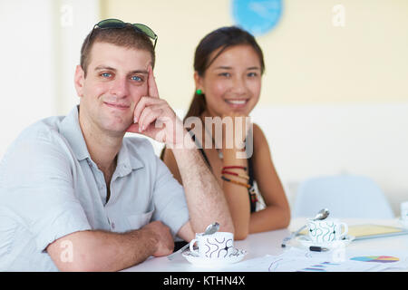 two business people in the office Stock Photo