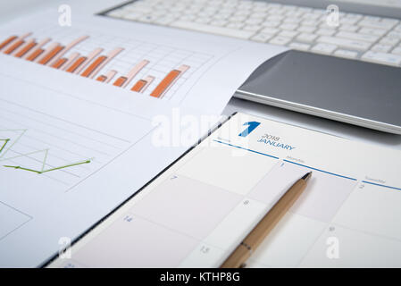 2018 year schedule book, business concepts Stock Photo