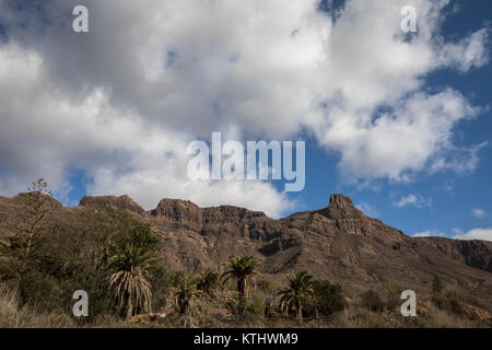 Mountains and cloudy sky in Gran Canaria, Canary Islands, Spain Stock Photo