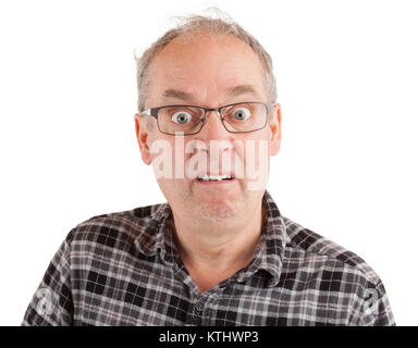 Man with a dumbfounded goofy look Stock Photo