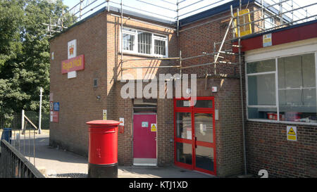 The Barnet Royal Mail Delivery Office serves as a major postal distribution hub in Barnet, London. It handles the sorting and delivery of mail across the area, contributing to the efficiency of the postal system in the UK. Stock Photo