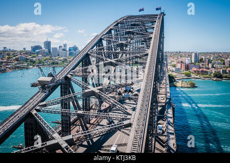 sydney harbour bridge from above Stock Photo