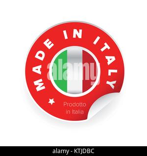 Made in Italy label tag sign Stock Vector