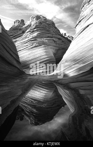 The Wave is a stunning geological formation in the Paria Canyon ...