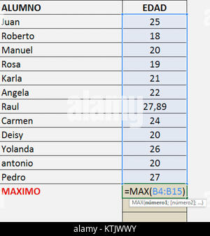 An image of an Excel spreadsheet featuring the Maximo software, showcasing its interface and data management features, used for asset management and maintenance operations. Stock Photo