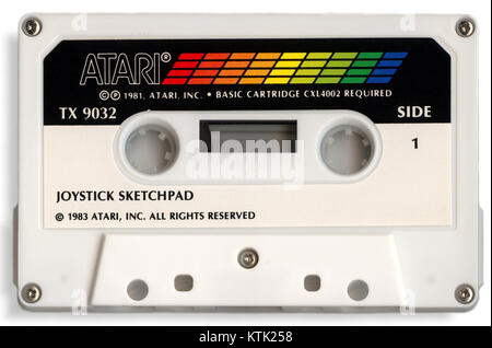 Atari Computer Program Cassette Joystick Sketchpad TX 9032 Stock Photo ...