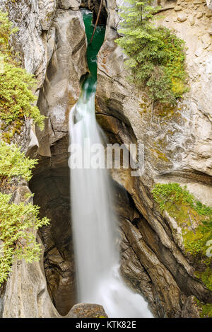 Maligne Falls in Maligne Canyon in the Jasper National Park, Alberta, Canada Stock Photo