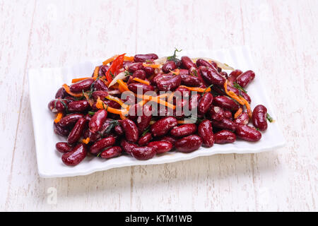 Pickled red beans in the bowl Stock Photo