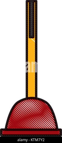 Toilet pump isolated icon vector illustration graphic design Stock Vector
