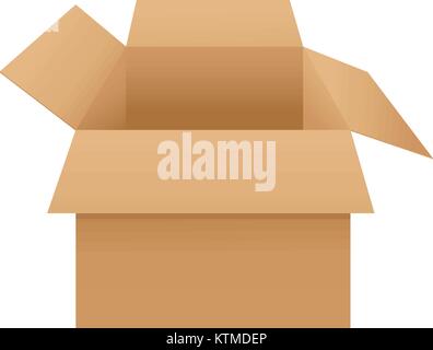 Illustration of a box on white Stock Vector