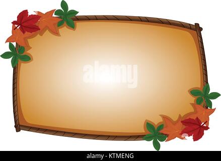 Blank template with leafy border Stock Vector