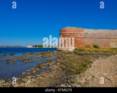 St. Nicholas Fortress near Sibenik Utvrda Tvrdava Svetog Nikole Stock Photo