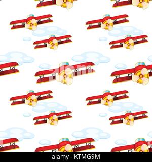 illustration of a aeroplanes on a white background Stock Vector