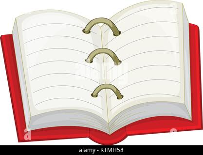 Illustration of an open notebook icon Stock Vector