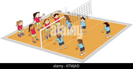 volleyball court clipart