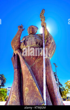 D Jose Alves Correia Da Silva Statue Basilica of Lady of Rosary Fatima Portugal. Church created on site where three Portuguese Shepherd children saw V Stock Photo