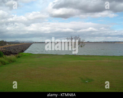 Atkinson Dam wall Stock Photo Alamy