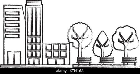 City buildings design  Stock Vector