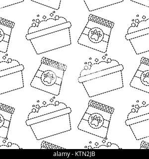 pet food and grooming seamless pattern vector illustration Stock Vector