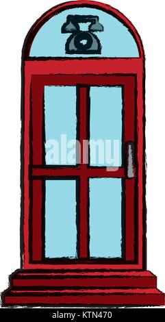 telephone box icon image Stock Vector