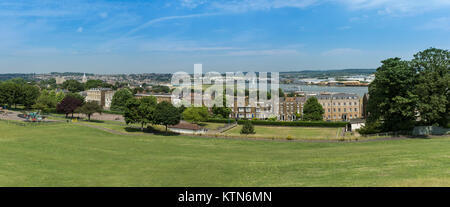 View of Rochester and River Medway, Rochester, Kent, UK Stock Photo