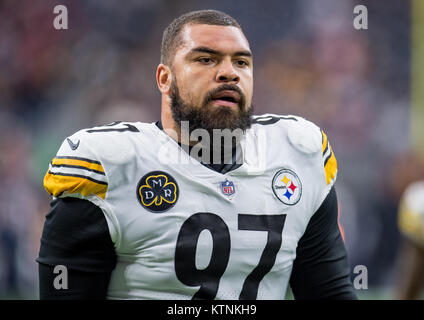 Houston, TX, USA. 25th Dec, 2017. Pittsburgh Steelers defensive end Cameron Heyward (97) prior to an NFL football game between the Houston Texans and the Pittsburgh Steelers at NRG Stadium in Houston, TX. The Steelers won the game 34 to 6.Trask Smith/CSM/Alamy Live News Stock Photo