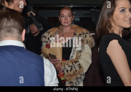 Moscow, Russia. 27th Dec, 2017. Anastasia Volochkova at the jubilee of Russian showman Arthur Eremeev (ARCHI) at Moscow's Standard club. Credit: Pavel Kashaev/Alamy Live News Stock Photo