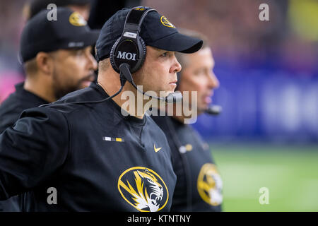 Houston, TX, USA. 27th Dec, 2017. Missouri Tigers head coach Barry Odom during the 2nd quarter of the Texas Bowl NCAA football game between the Texas Longhorns and the Missouri Tigers at NRG Stadium in Houston, TX. Trask Smith/CSM/Alamy Live News Stock Photo
