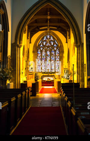 Interior of St Dionysius, Church, Market Harborough,  Leicestershire. Stock Photo