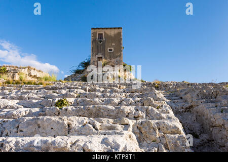 the miller's house inside the archaeological park of the Greek theater of Syracuse Sicily Stock Photo