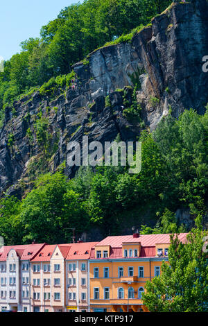 Via Ferrata Shepherd's Bluff, Bohemian Switzerland National Park, Decin Town, Elba River, Czech Republic, Europe Stock Photo